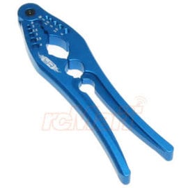 Yeah Racing YEA-YT-0134BU  Blue Yeah Racing Aluminum Shock Shaft Pliers & Pin, Screw Tester (Blue)