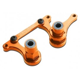 Traxxas TRA3743T  Steering bellcranks, drag link (orange-anodized 6061-T6 aluminum)/ 5x8mm ball bearings (4)/ hardware (assembled)