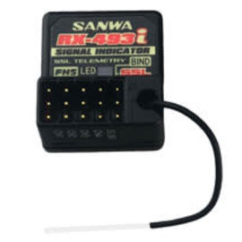 Sanwa SNW107A41375A  Sanwa 4-channel RX-493i Receiver for M17/MT-5 - Coaxial Antenna