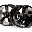HPI HPI101309  Bullet MT Wheels, Black Chrome (Pair)