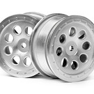 HPI HPI103037  ST-8 Wheel, Matte Chrome, 0mm Offset, (2pcs)