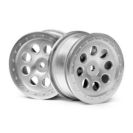 HPI HPI103037  ST-8 Wheel, Matte Chrome, 0mm Offset, (2pcs)