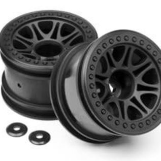 HPI HPI113337  Black Split 8 Truck Wheels (2)
