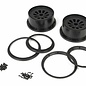TLR / Team Losi LOSB7034  Wheel & Beadlock Set, Black (2), 5T