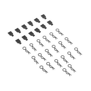 Duratrax DTXC2650  1/10 Body Clips (20)/Rubber Pull Tabs (12)