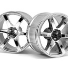 HPI HPI33467  HPI 12mm Hex LP35 Wheel, Yokohama AVS Model T6, Chrome, (2pcs)