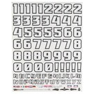 Firebrand RC FBR1DECROC818  Firebrand RC Numb3Rs 3 Rocket Decal Set (White w/Black Outlines)