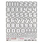 Firebrand RC FBR1DECLIB457  Firebrand RC Numb3Rs 2 Liberty Decal Set (White w/Black Outlines)
