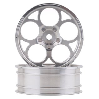 SSD SSD00477  SSD RC 5 Hole Aluminum Front 2.2” Drag Racing Wheels (Silver) (2)