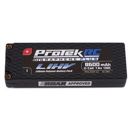 Protek RC PTK-5107-22  ProTek RC 2S 130C Low IR Si-Graphene + HV LiPo Battery (7.6V/8600mAh) w/5mm Connectors (ROAR Approved)