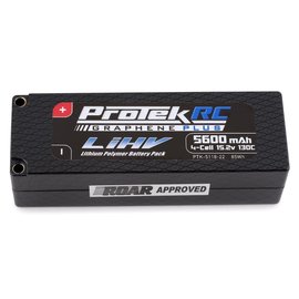 Protek RC PTK-5118-22  ProTek RC 4S 130C Low IR Silicon Graphene HV LCG LiPo Battery (15.2V/5600mAh) w/5mm Connector (ROAR Approved)