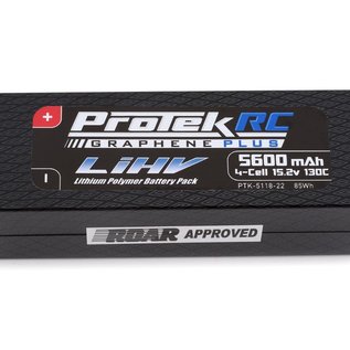 Protek RC PTK-5118-22  ProTek RC 4S 130C Low IR Silicon Graphene HV LCG LiPo Battery (15.2V/5600mAh) w/5mm Connector (ROAR Approved)