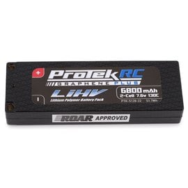 Protek RC PTK-5128-22  ProTek RC 2S 130C Low IR Si-Graphene + HV LCG LiPo Battery (7.6V/6800mAh) w/5mm Connectors (ROAR Approved)