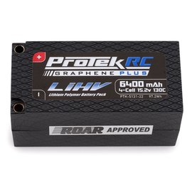 Protek RC PTK-5131-22  ProTek RC 4S 130C Low IR Si-Graphene+ HV Shorty LiPo Battery (15.2V/6400mAh) w/5mm Connector (ROAR Approved)