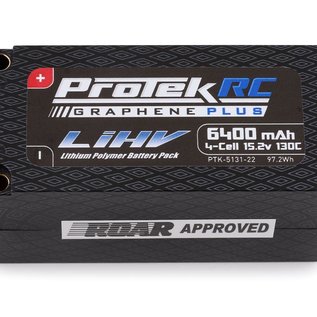 Protek RC PTK-5131-22  ProTek RC 4S 130C Low IR Si-Graphene+ HV Shorty LiPo Battery (15.2V/6400mAh) w/5mm Connector (ROAR Approved)