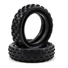 Schumacher U6770 2.2 Low Profile Slim Front Cut Stagger Rib Tires 2wd Buggy Yellow (2)