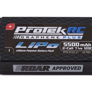 Protek RC PTK-5132-21  ProTek RC "Drag Race" 2S 120C Si-Graphene + Shorty LiPo Battery (7.4V/5500mAh) w/5mm Connectors