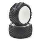 Schumacher U6835 2.2 Pre-Mounted "Mini Dart" Buggy Rear Carpet Tire Yellow (2)