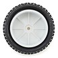 Schumacher U6812 2.2 Wide Stagger Rib 1/10 4WD Buggy Front Tire Yellow Mounted (2)