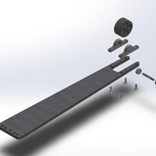 R1wurks R1-990074  DC1 Carbon Fiber Wheelie Bar