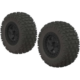 Arrma AR550042  1/10 dBoots Fortress SC 2.2/3.0 Pre-Mounted Tires, 14mm Hex, Black (2)
