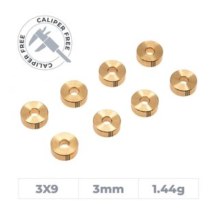 OfficinaRC OFC-BSS-3930  Officinarc Brass Smart Shim 3X9X3.0 MM - (8) BSS3930 3930