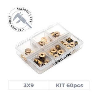 OfficinaRC OFC-BSS-39KIT  Officinarc Brass Smart Shim 3X9 MM Kit - (60)