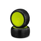 J Concepts JCO3180-201021  JConcepts Pin Swag 2.2" Mounted Rear Buggy Carpet Tires (Yellow) (2) (Pink) w/12mm Hex 3180201021