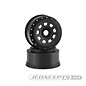 J Concepts JCO3421B  JConcepts 9-Shot 17mm Hex Sct Tire Wheel, Black, for 1/8th Buggy to Dirt Oval (2) (Black) w/17mm Hex