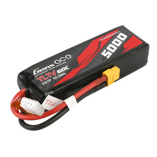 Gens Ace GEA50003S60SX  Gens Ace 5000mAh 11.1V 60C 3S1P Short-Size Lipo Battery Pack With XT60 Plug