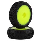J Concepts JCO4002-2211  JConcepts Mini-B Ellipse Pre-Mounted Front Tires (Yellow) (2) (Green) 40022211