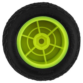 J Concepts JCO4004-2221  JConcepts Mini-B/Mini-T 2.0 Ellipse Pre-Mounted Rear Tires (Yellow) (2) (Green) 40042221