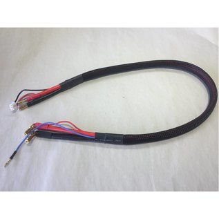 MRC Hobbies Products MRC5  Hi Amp Charge lead with 10 awg, 24" wire with a black outer wire jacket