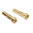 TQ Wire TQR2511 4mm + 5mm Double Male Bullets (2) Gold 20mm TQW2511