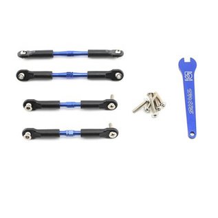 Traxxas TRA3741A  Blue Alu Turnbuckle Camber Link Set w/ Wrench (4) Rustler Stampede