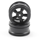 HPI HPI3816  Black Vintage 5-Spoke Wheels 26mm (0mm Offset) (2) VTA