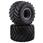 J Concepts JCO3085-40910  Silver Renegades Pre-Mounted All Terrain Monster Truck Tires (2) on 3423S Wheels