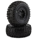 J Concepts JCO4011-3095  Traxxas UDR Black Landmines Tires w/Tremor Wheels (2) w/17mm Hex on 3393B Wheels 40113095