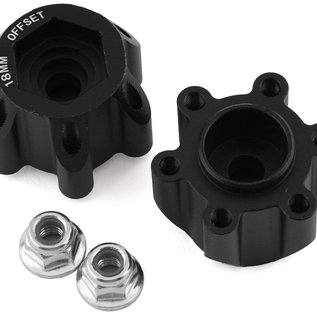 J Concepts JCO2402  18mm Offset Tribute 12mm Aluminum Hex Adaptor (Black) (2)