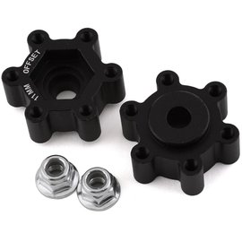 J Concepts JCO2403  Aluminum 11mm Offset Tribute 12mm  Hex Adaptor (Black) (2)