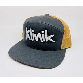 Klinik RC KRCHATGOLD  2021 Puff Embroidery Flat Bill Hat (Charcoal/Old Gold)