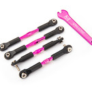 Traxxas TRA3741P  Pink Alu Turnbuckle Camber Link Set w/ Wrench (4) Rustler Stampede