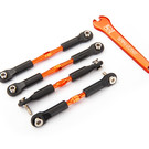 Traxxas TRA3741T  Orange Alu Turnbuckle Camber Link Set w/ Wrench (4) Rustler Stampede