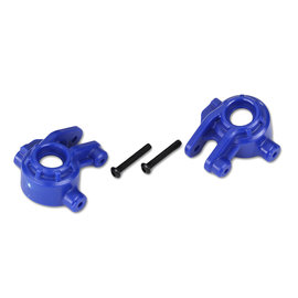 Traxxas TRA9037X Blue Extreme Heavy Duty Steering Blocks (2) for Rustler 4x4 , Hoss , Slash 4x4