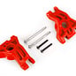 Traxxas TRA9050R  Red Extreme Heavy Duty Hub Carriers (2)  for 9080 Suspension Upgrade Kit fits Hoss Rustler Slash Stampede 4X4