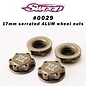 SWEEP SW0029  Sweep 17mm 8th scale Light Weight Hard Anodized Wheel serrated Nuts (4)