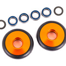 Traxxas TRA9461A Orange Aluminum Wheelie Bar Wheels (2) for Drag Slash Bandit Rustler Stampede 2WD