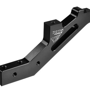 Team Corally COR00180-387-2  Hard Anodized Front Chassis Brace V2, Swiss Made 7075 T6 for Dementor, Shogun, Kronos, Python (1)
