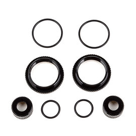 Team Associated ASC91929  Team Associated 13mm Shock Collar & Seal Retainer Set (Black)