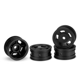 J Concepts JCO3431B  JConcepts Axial SCX24 Hazard 1.0" 1/24 Crawler Wheels (Black) (4) w/7mm Hex